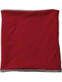 K-UP Tour de cou doublé polaire rouge/gris clair personnalisable