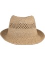 K-UP Chapeau de paille style Panama naturel personnalisable