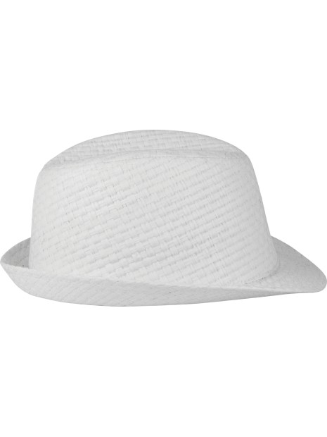 K-UP Chapeau de paille style Panama rétro blanc personnalisable