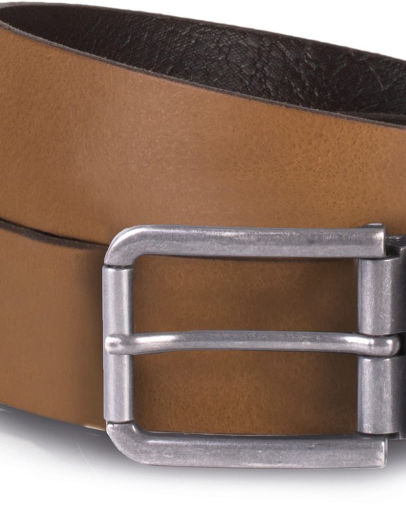 Accessoire K-UP Riem van leer met onafgewerkte rand - 35 mm voor bedrukking &amp; borduring