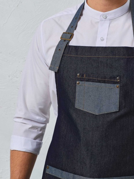 Tabliers à personnaliser PREMIER Tablier Denim à bavette "Domain" 