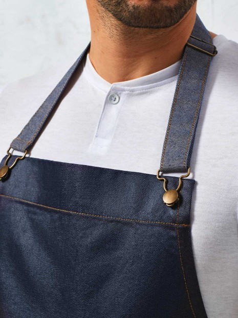 Tabliers à personnaliser PREMIER Tablier "effet ciré" à bavette "District" 