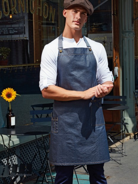 Tabliers à personnaliser PREMIER Tablier "effet ciré" à bavette "District" 