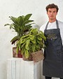Schort PREMIER District - Waxed look denim halterschort voor bedrukking &amp; borduring