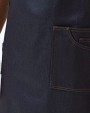 PREMIER District - Waxed look denim bib apron Schürze personalisierbar
