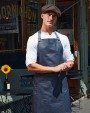 PREMIER District - Waxed look denim bib apron Schürze personalisierbar
