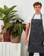 PREMIER District - Waxed look denim bib apron Schürze personalisierbar