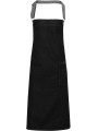 PREMIER Tablier "effet ciré" à bavette "District" Black Denim personnalisable