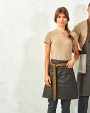 PREMIER Division - Waxed look denim bib apron with faux leather Schürze personalisierbar