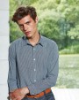 PREMIER Men's long sleeve microcheck gingham shirt Hemd personalisierbar