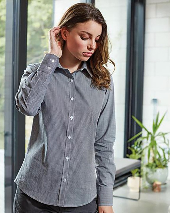 Chemise personnalisable PREMIER Chemise femme micro carreaux "Vichy"