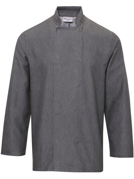 PREMIER Veste Denim chef cuisinier Grey Denim personnalisable
