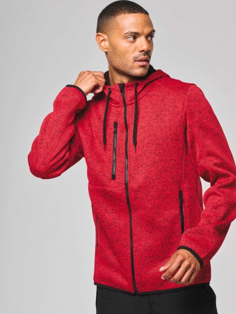 Vestes à personnaliser PROACT Veste à capuche chinée homme 