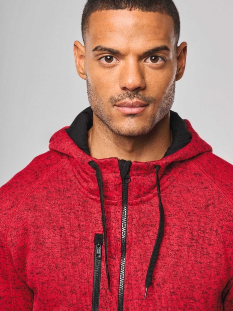 Vestes à personnaliser PROACT Veste à capuche chinée homme 