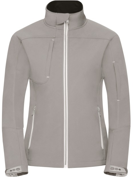 RUSSELL Veste femme Softshell Bionic-Finish® stone grey personnalisable