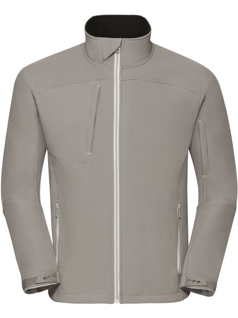 RUSSELL Veste homme Softshell Bionic-Finish® stone grey personnalisable