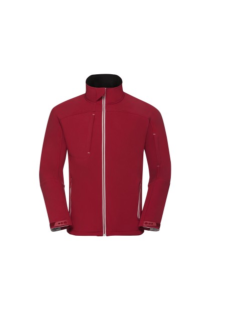 RUSSELL Veste homme Softshell Bionic-Finish® rouge classique personnalisable