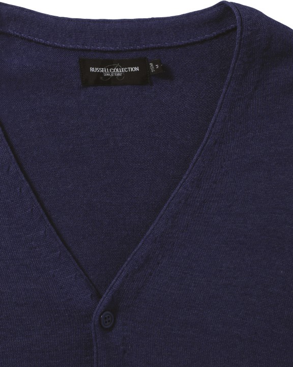 Pull personnalisable RUSSELL MEN'S V-NECK KNITTED CARDIGAN