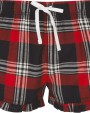 SKINNIFIT Women's Tartan Frill Lounge Shorts  personalisierbar