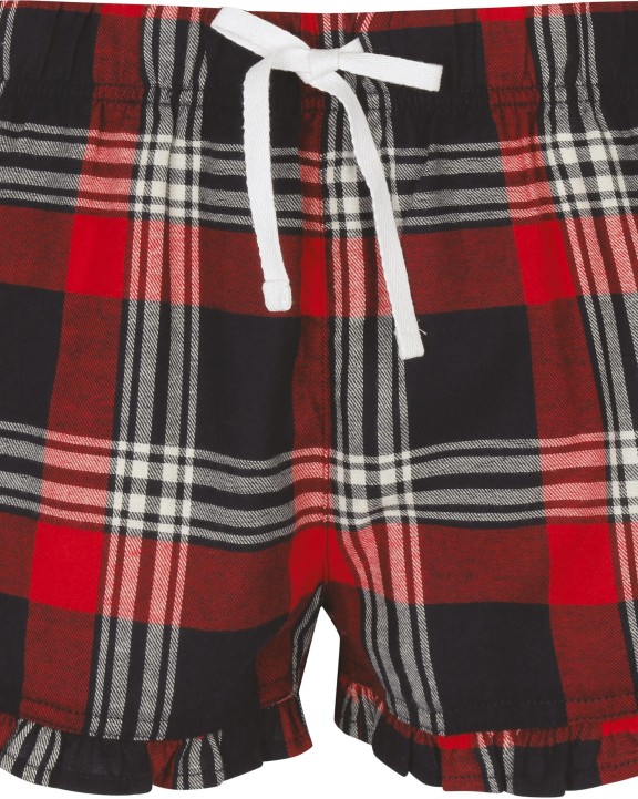 SKINNIFIT Women's Tartan Frill Lounge Shorts  personalisierbar