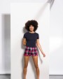 SKINNIFIT Women's Tartan Frill Lounge Shorts  personalisierbar