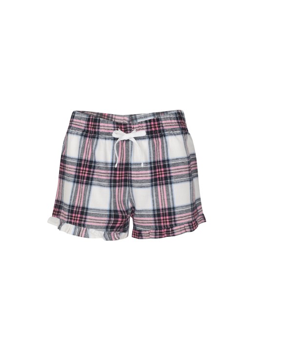 SKINNIFIT Women's Tartan Frill Lounge Shorts  personalisierbar