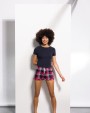 SKINNIFIT Women's Tartan Frill Lounge Shorts  personalisierbar