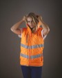 Jas YOKO Kensington - Hi-Vis bodywarmer met capuchon voor bedrukking &amp; borduring
