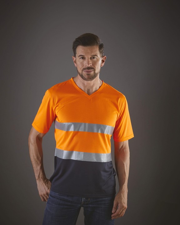 T-shirt personnalisable YOKO T-shirt col V haute visibilité Top Cool