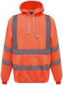 YOKO Sweatshirt capuche haute visibilité HI VIS ORANGE personnalisable