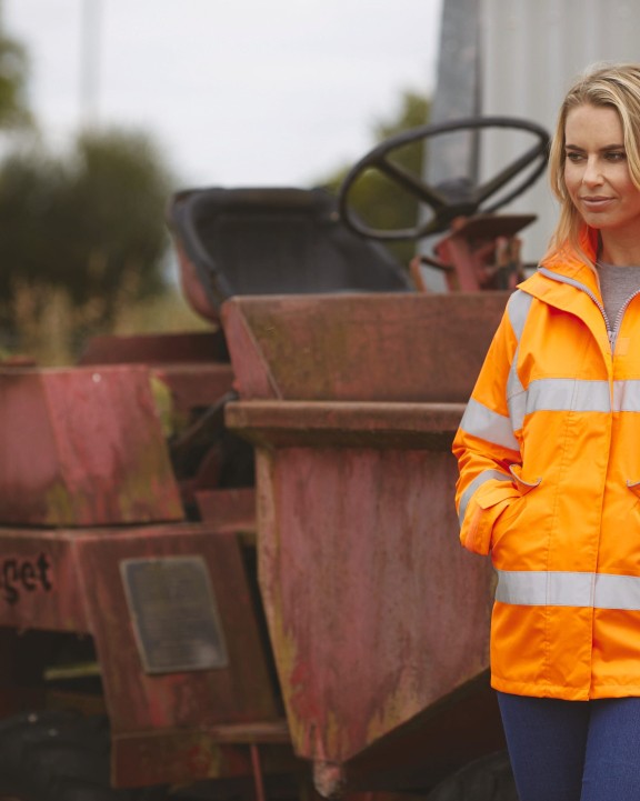 YOKO Hi-Vis ladies' executive jacket Jacke personalisierbar