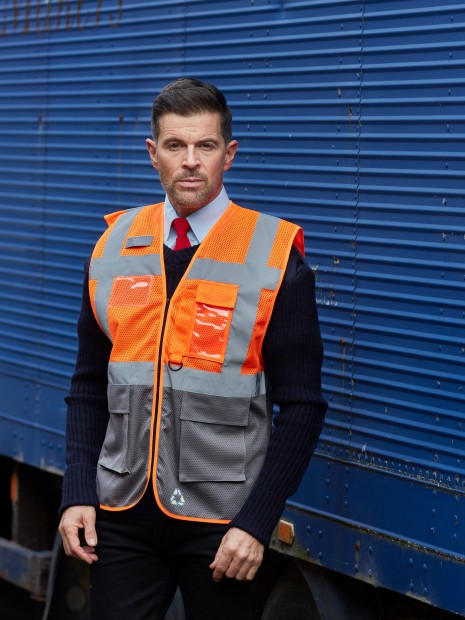 Gilets de sécurité à personnaliser YOKO Gilet haute visibilité Top Cool "Management" 