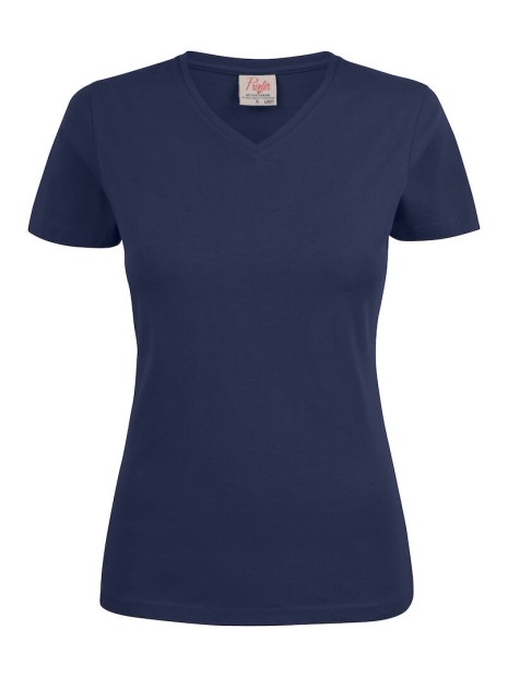 PRINTER Heavy V-neck 
T-Shirt Femmes bleu marine foncé personnalisable