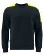 Sweat-shirt personnalisable PROJOB 2125 SWEATSHIRT COL ROND BANDES FLUO
