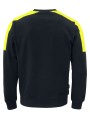PROJOB 2125 SWEATSHIRT COL ROND BANDES FLUO noir/jaune personnalisable
