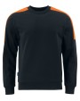 Sweat-shirt personnalisable PROJOB 2125 SWEATSHIRT COL ROND BANDES FLUO