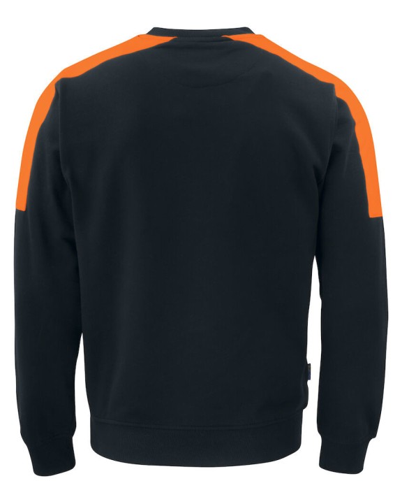 Sweat-shirt personnalisable PROJOB 2125 SWEATSHIRT COL ROND BANDES FLUO