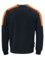 PROJOB 2125 SWEATSHIRT COL ROND BANDES FLUO noir/orange personnalisable
