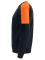 PROJOB 2125 SWEATSHIRT COL ROND BANDES FLUO noir/orange personnalisable