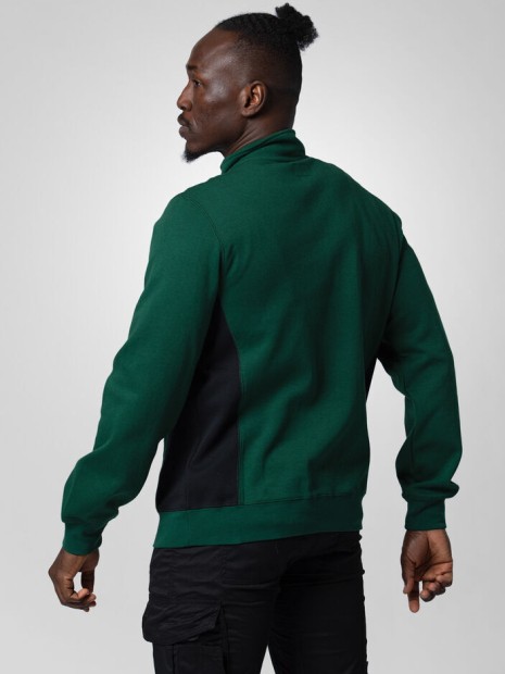 Sweat-shirts à personnaliser PROJOB 2128 SWEATSHIRT PRIO BICOLORE COL ZIP forest green