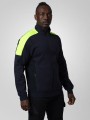 Sweat-shirts à personnaliser PROJOB 2128 SWEATSHIRT PRIO BICOLORE COL ZIP noir/jaune