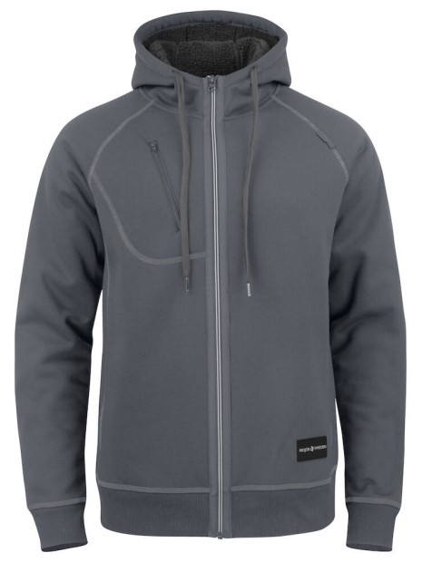 PROJOB 2130 SWEATSHIRT FULL ZIP gris personnalisable