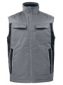 PROJOB 5704 BODYWARMER MULTIPOCHES PRIO MATELASSE gris personnalisable