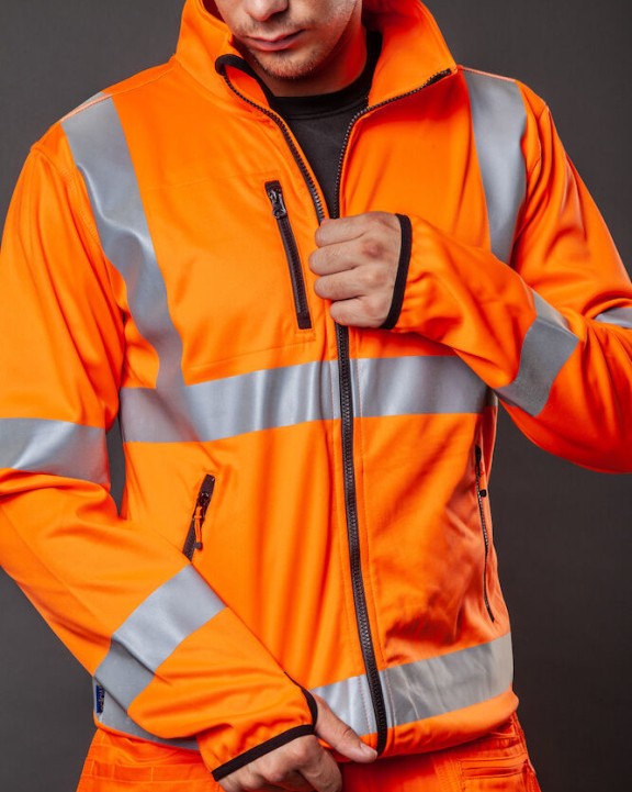 PROJOB 6105 LEICHTE SOFTSHELL JACKE EN ISO 20471 KLASSE 3 Softshell personalisierbar