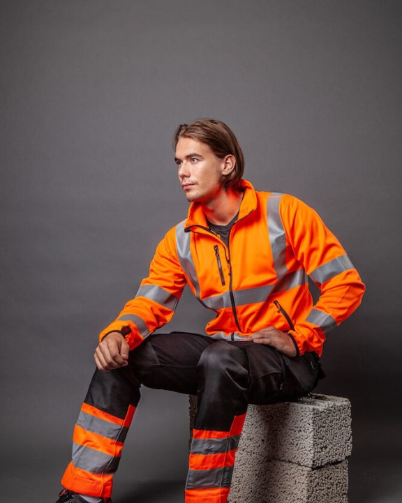 PROJOB 6105 LEICHTE SOFTSHELL JACKE EN ISO 20471 KLASSE 3 Softshell personalisierbar