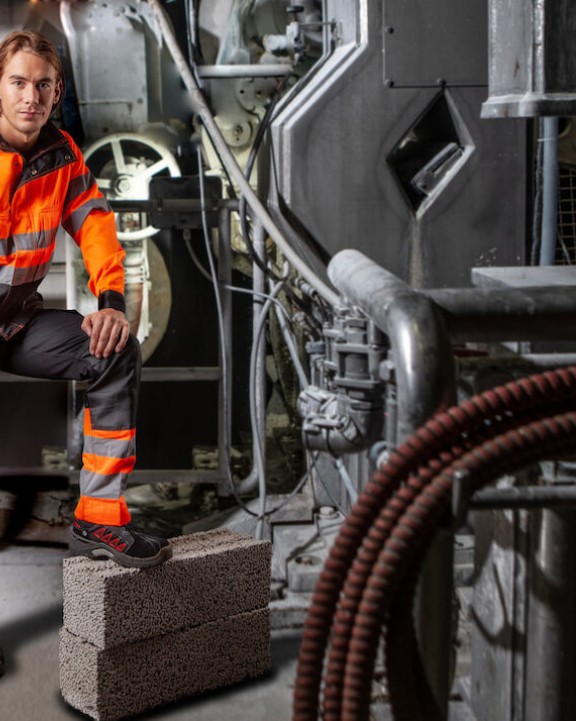 Broek PROJOB 6530 SIGNALISATIEBROEK MET KNIEZAKKEN EN SPIJKERZAKKEN EN ISO 20471 KLASSE 1 voor bedrukking &amp; borduring