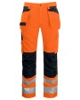 Broek PROJOB 6531 SIGNALISATIEBROEK MET KNIEZAKKEN EN SPIJKERZAKKEN EN ISO 20471 KLASSE 2 voor bedrukking &amp; borduring
