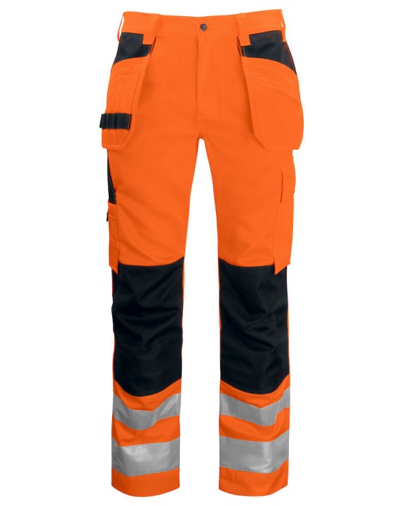Broek PROJOB 6531 SIGNALISATIEBROEK MET KNIEZAKKEN EN SPIJKERZAKKEN EN ISO 20471 KLASSE 2 voor bedrukking &amp; borduring