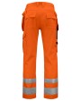 Broek PROJOB 6531 SIGNALISATIEBROEK MET KNIEZAKKEN EN SPIJKERZAKKEN EN ISO 20471 KLASSE 2 voor bedrukking &amp; borduring