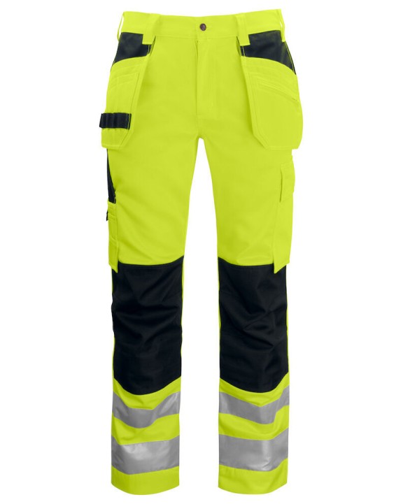 Broek PROJOB 6531 SIGNALISATIEBROEK MET KNIEZAKKEN EN SPIJKERZAKKEN EN ISO 20471 KLASSE 2 voor bedrukking &amp; borduring
